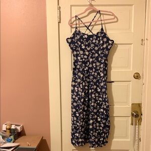 The Limited Navy and White Floral Maxi Dress
